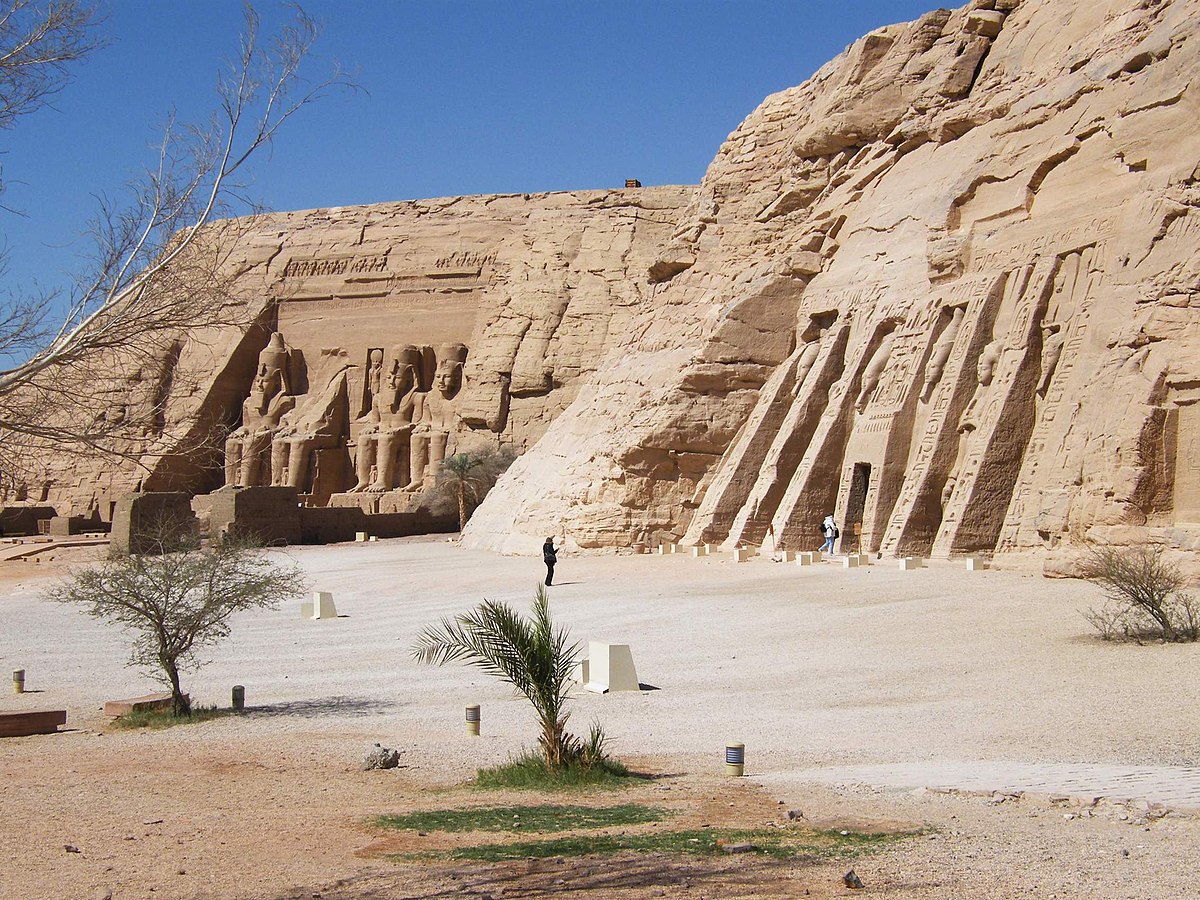Stone detail at Abu Simbel Temples in southern Egypt