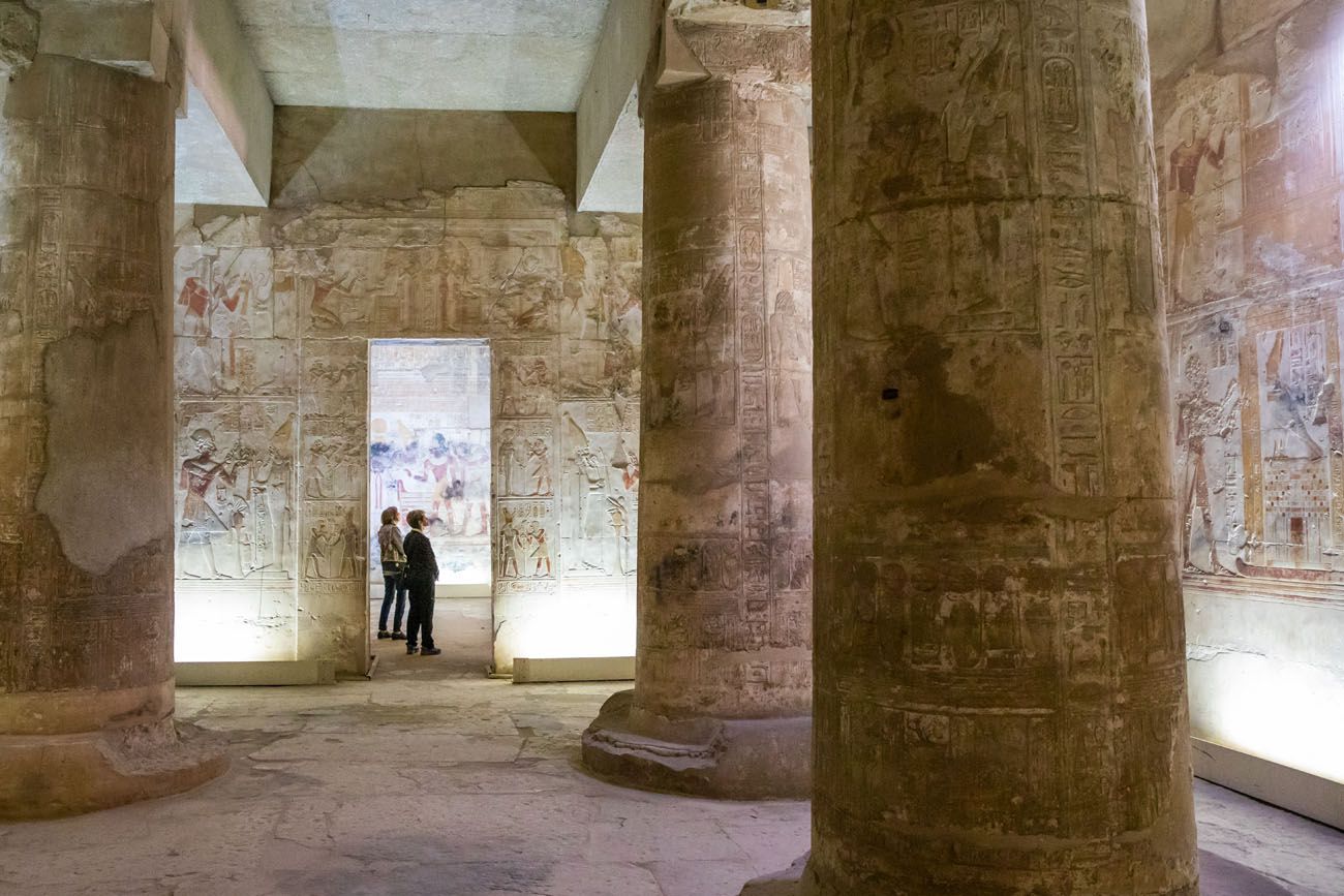 Interior decoration in the Temple of Seti I at Abydos