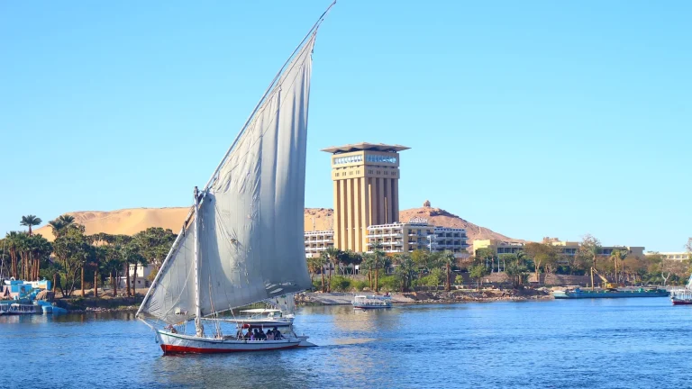 Felucca sailing on the Nile in Aswan for an Egypt travel guide