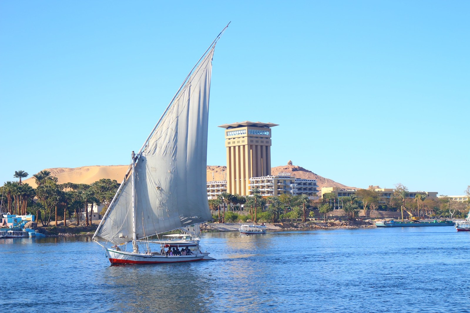 Aswan Nile view during the 10 Day Cairo, Nile Cruise and Abu Simbel tour
