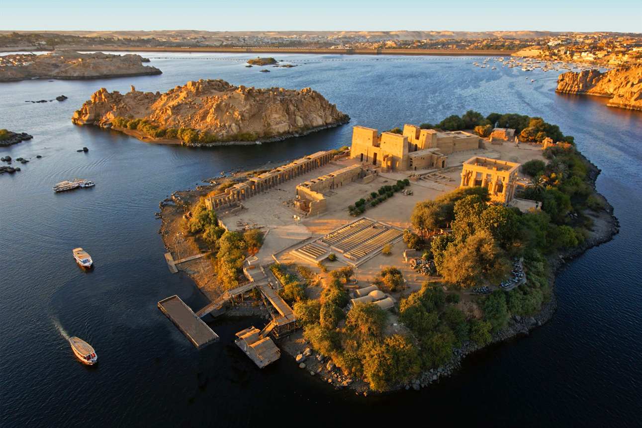 Philae Temple in Aswan during a private Nile cruise itinerary