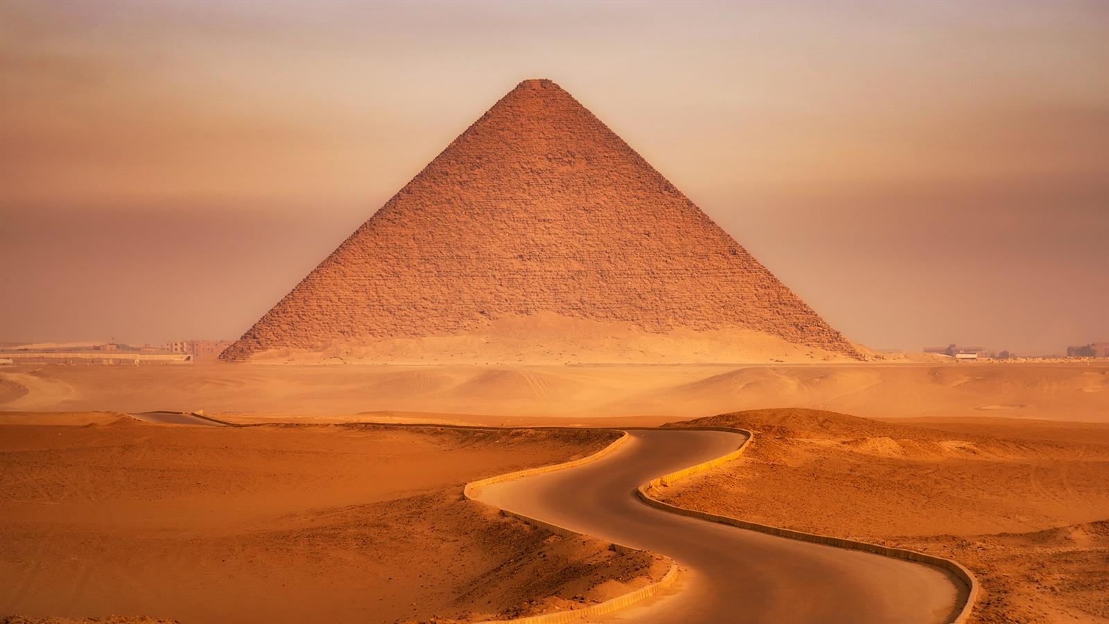 Dahshur pyramid landscape on the final Cairo archaeology day of a private Egypt tour
