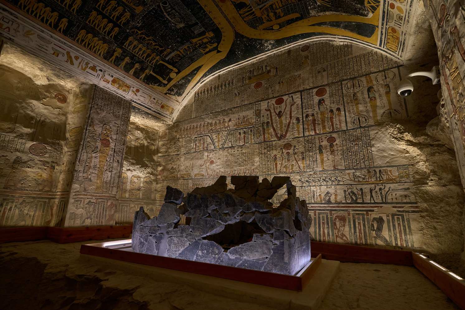 Painted royal tomb chamber in the Valley of the Kings