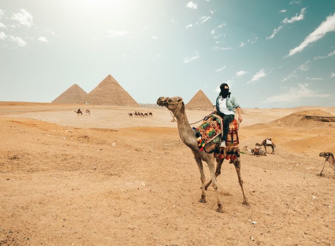 Giza Pyramids on a private 8 day Cairo and Nile cruise tour in Egypt