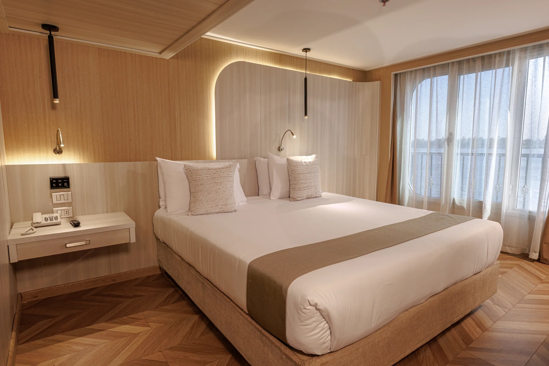 Double cabin aboard M/S Alma Nile Cruise