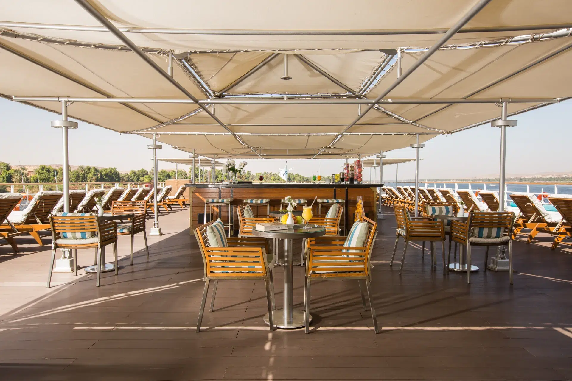 Alternative sun deck view aboard M/Y Alyssa