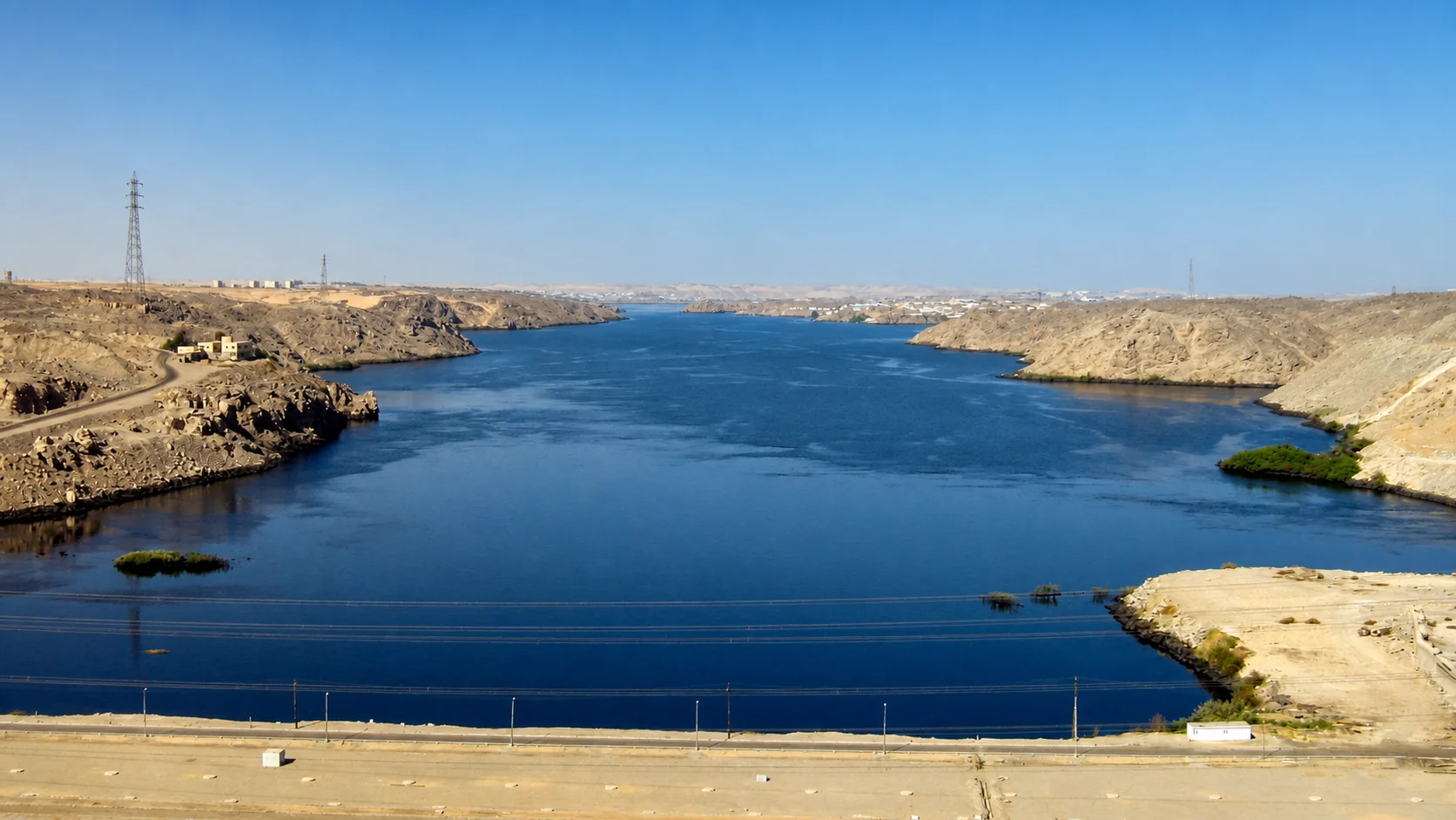 View across the Nile from Aswan High Dam
