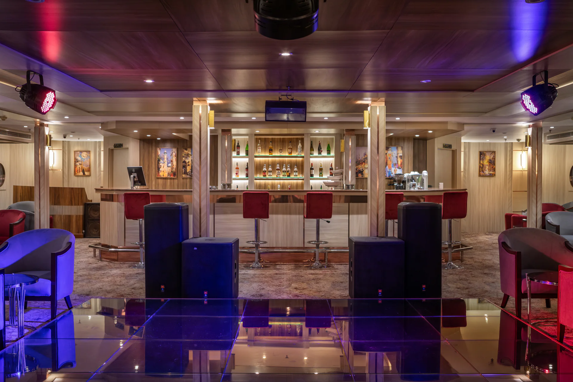 Bar lounge aboard M/S Chateau Lafayette Nile Cruise