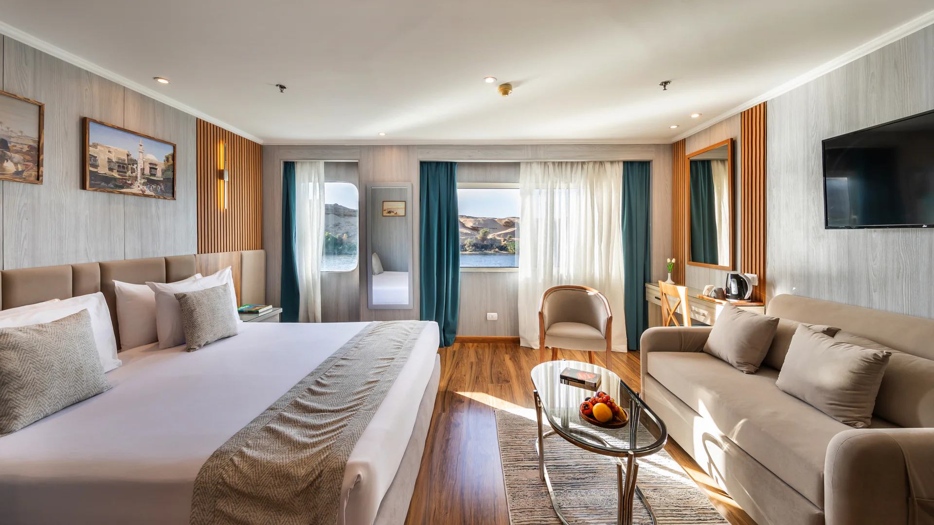 Double cabin aboard M/S Chateau Lafayette Nile Cruise