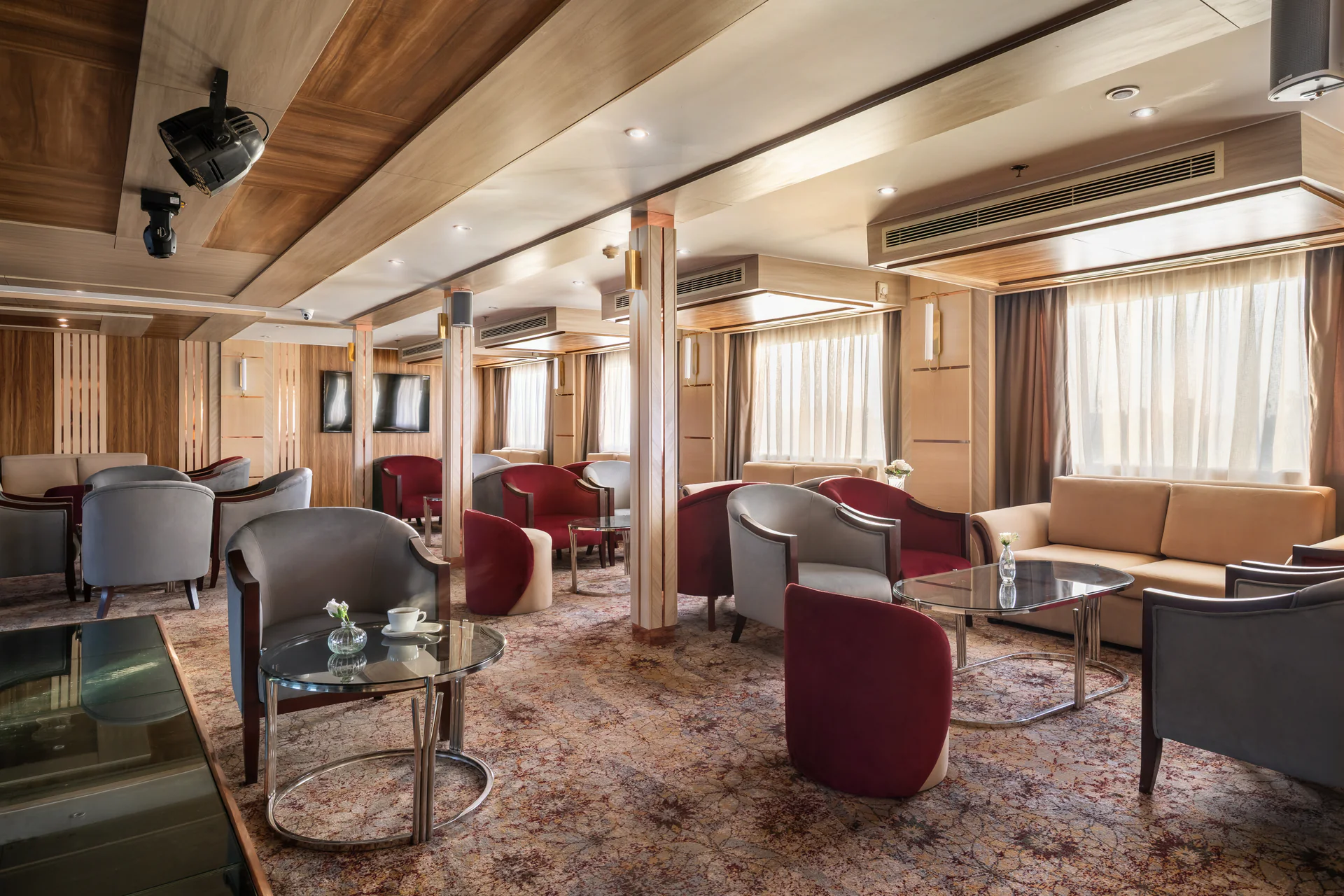 Lounge aboard M/S Chateau Lafayette Nile Cruise