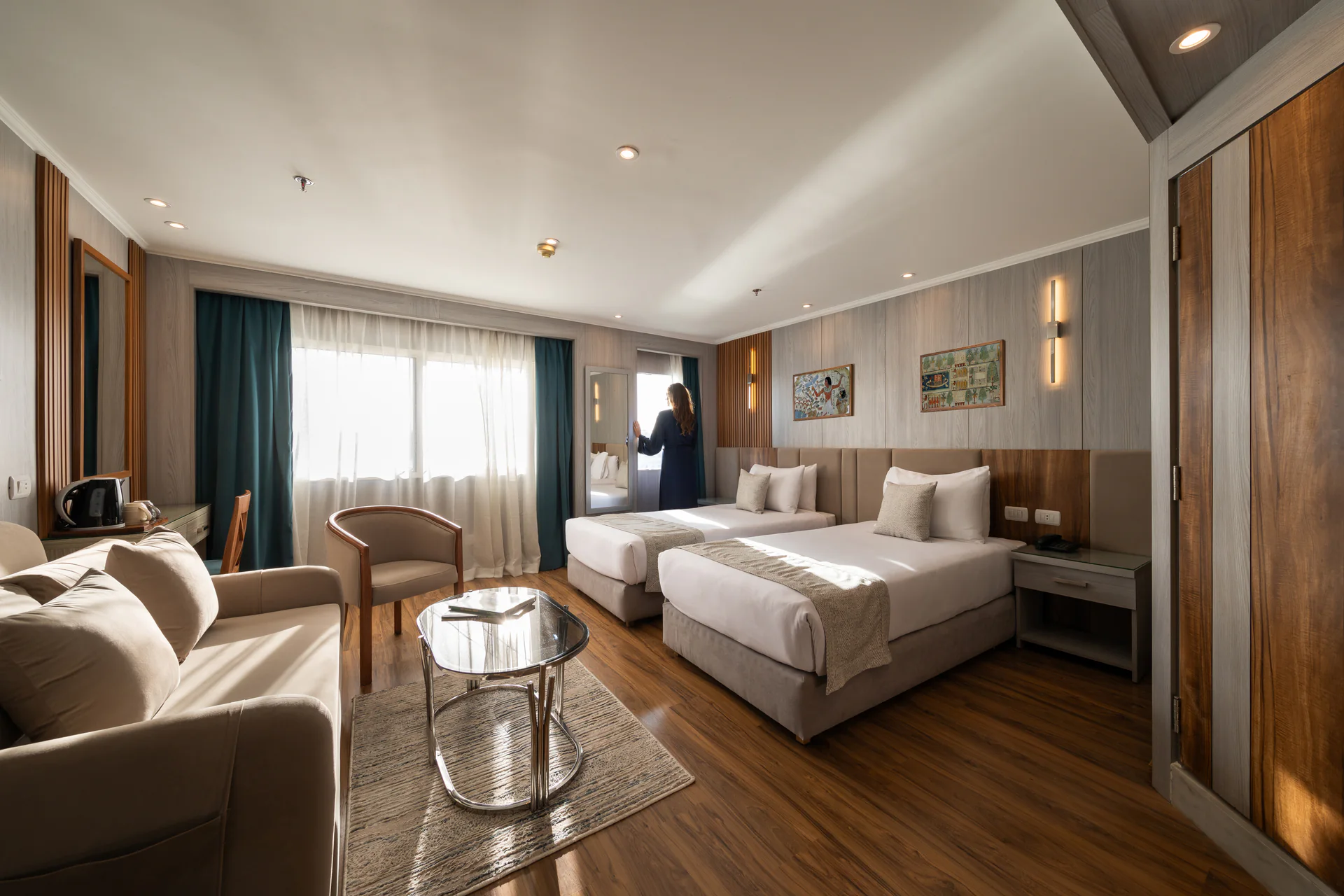 Twin cabin aboard M/S Chateau Lafayette Nile Cruise