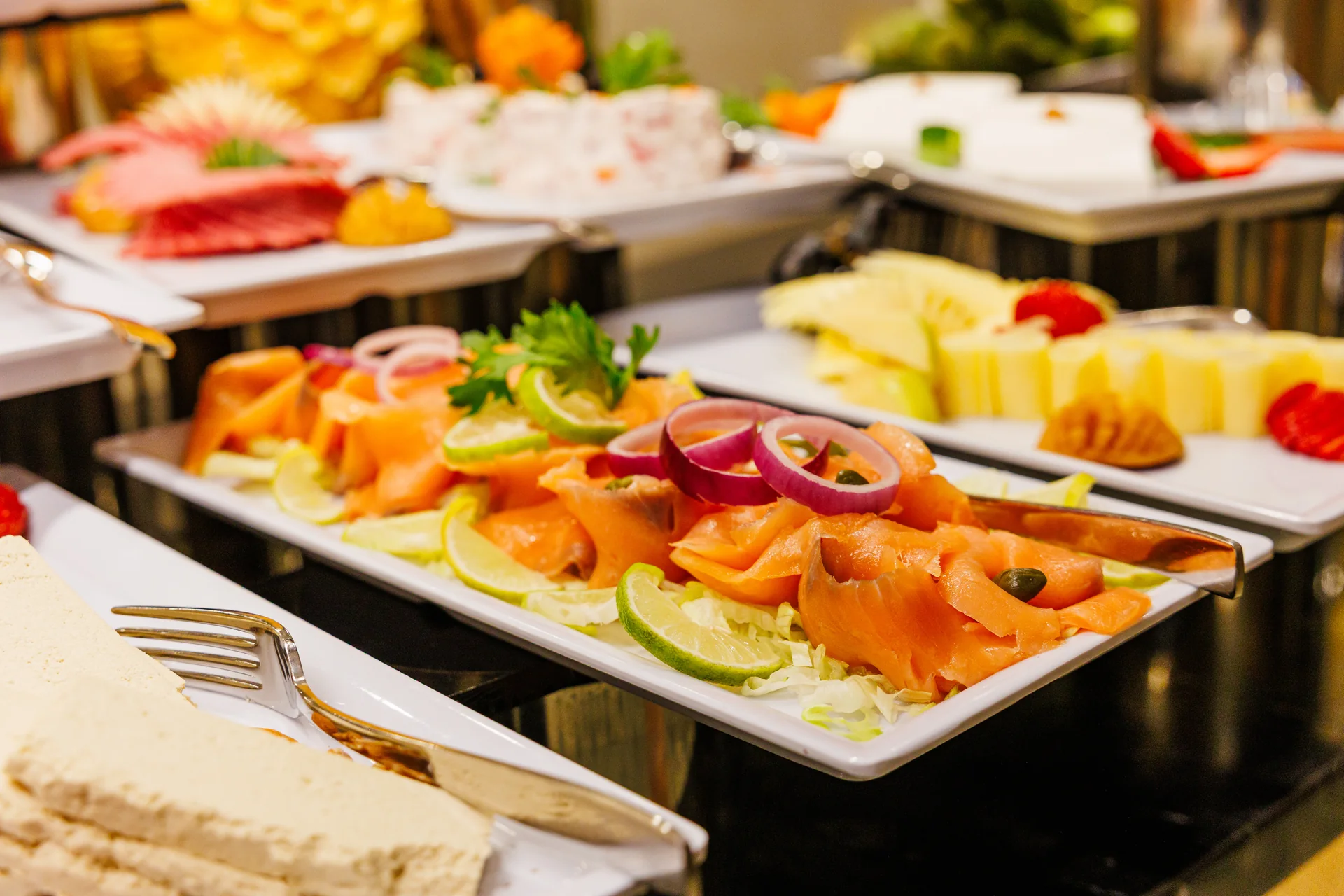 Buffet service aboard M/S Esmeralda Nile Cruise