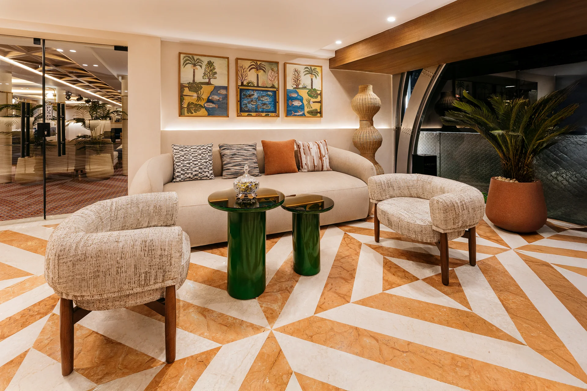 Lobby aboard M/S Esmeralda Nile Cruise