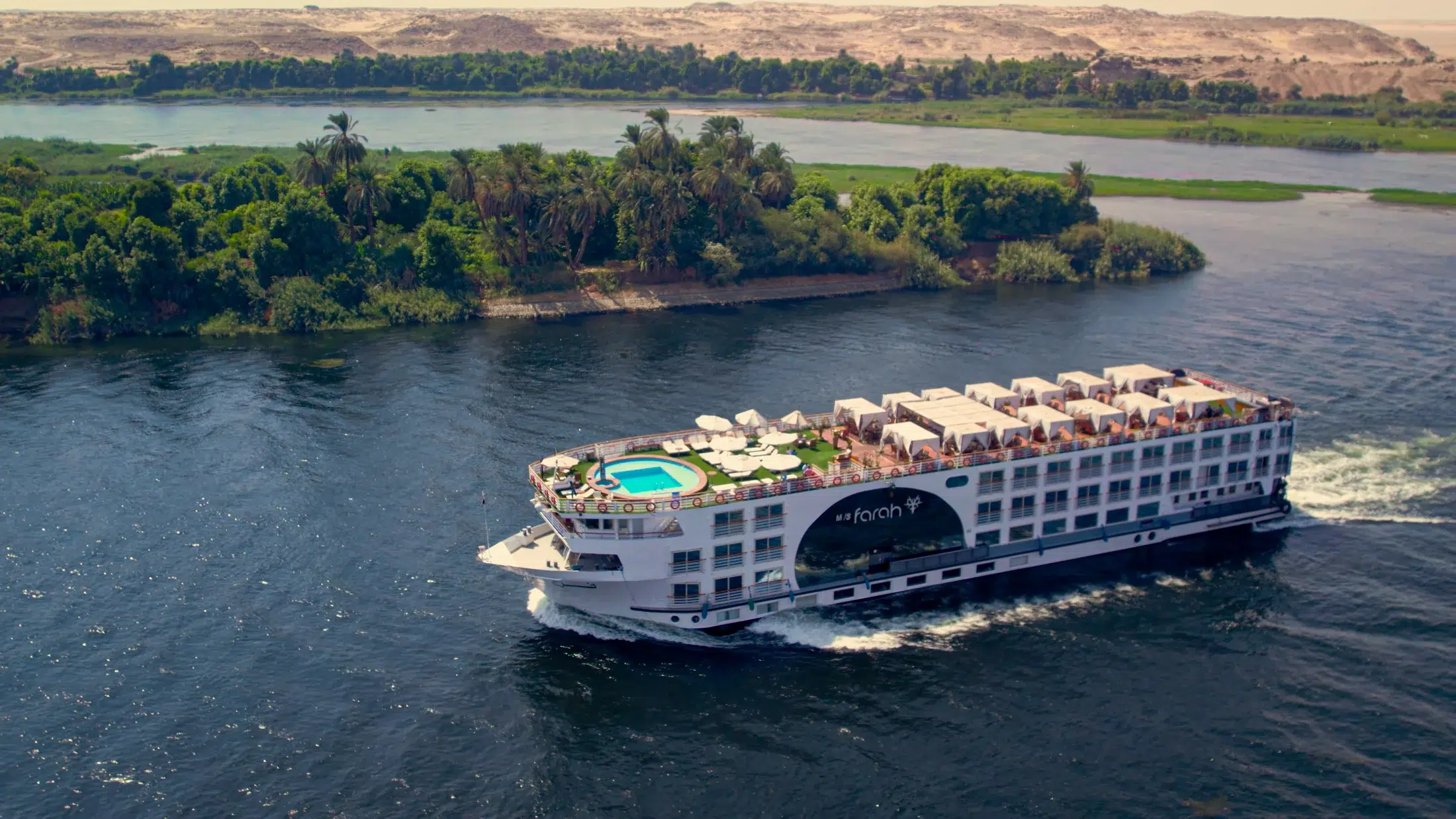 Farah Nile Cruise sailing on the Nile