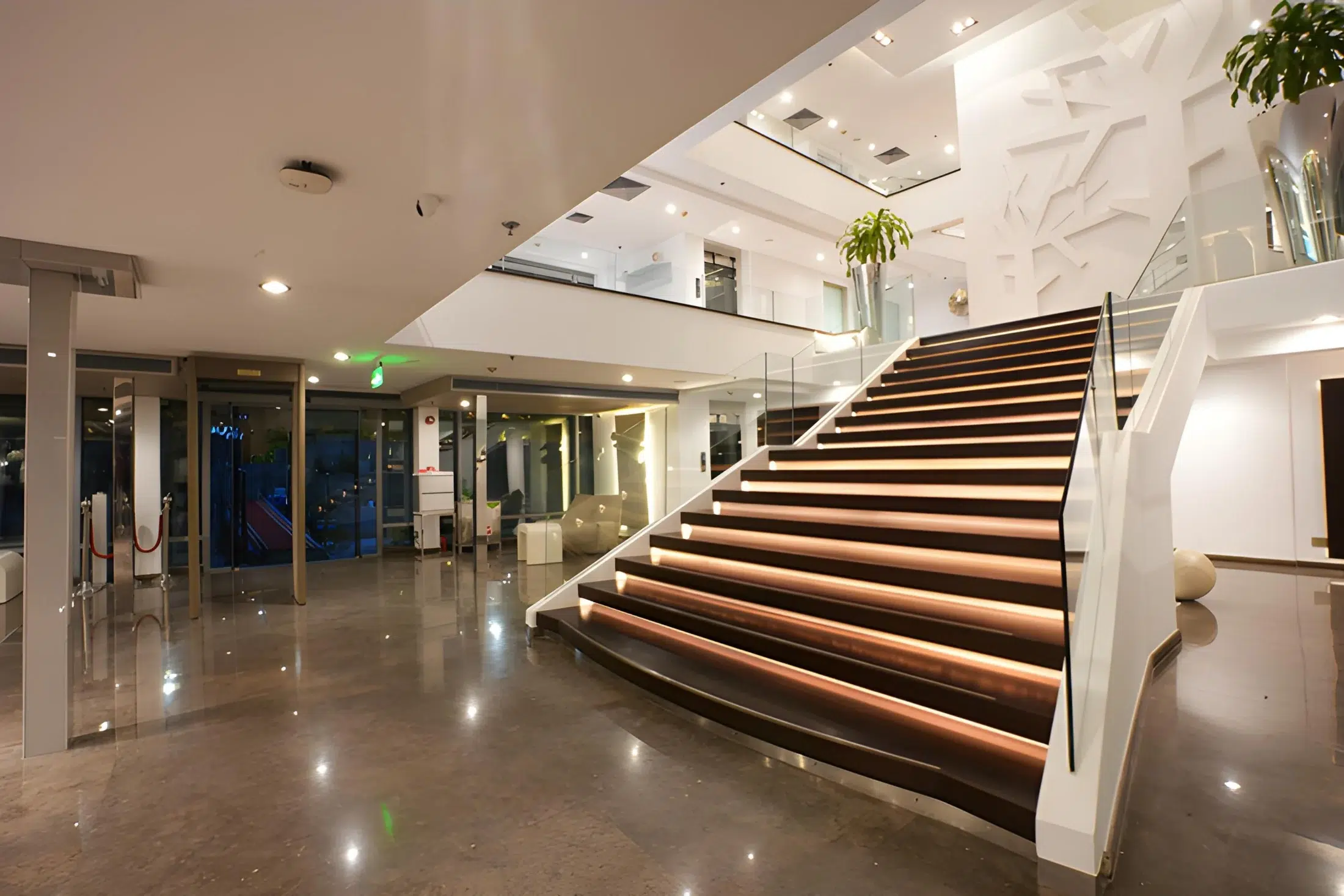 Reception and main staircase aboard Farah Nile Cruise