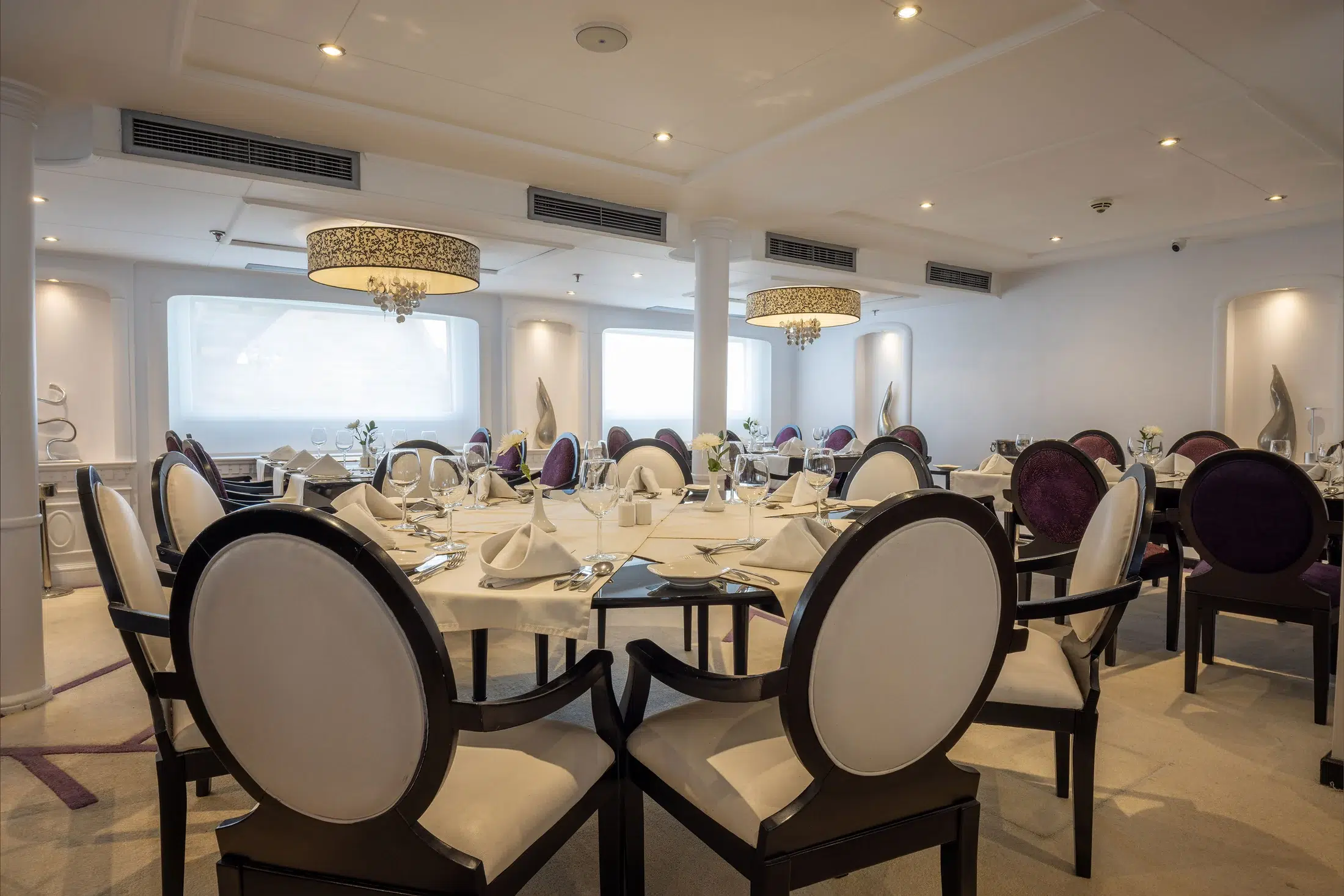 Dining room aboard Farah Nile Cruise