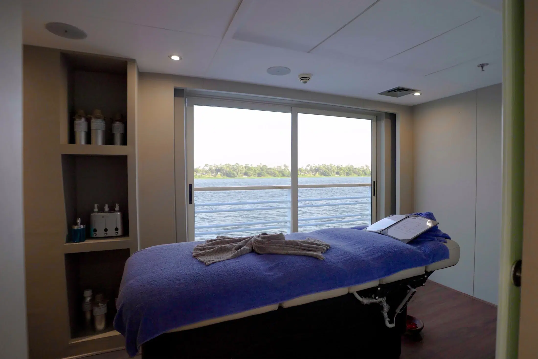 Wellness treatment room aboard Farah Nile Cruise