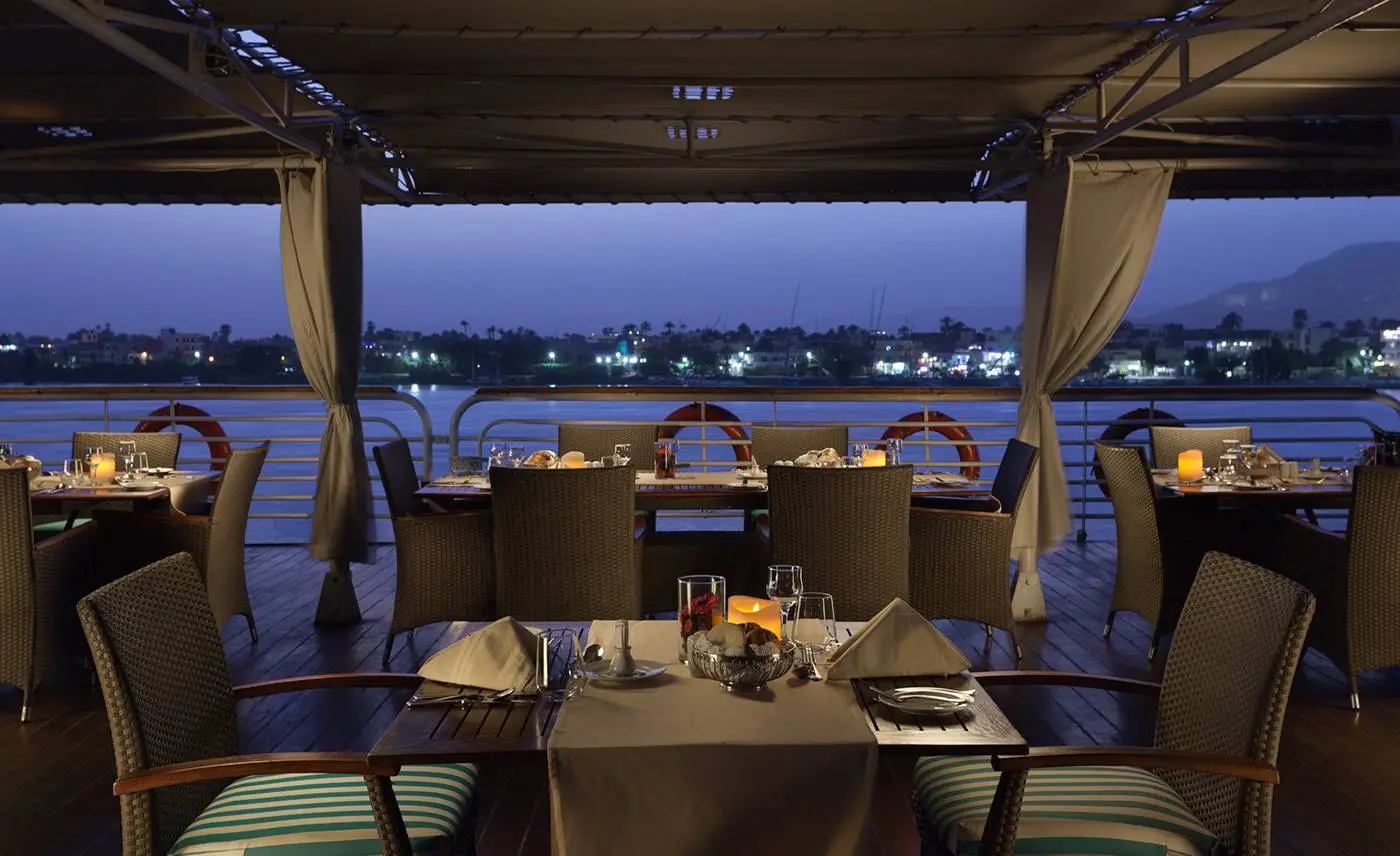 Guest cabin aboard Acamar Nile Cruise