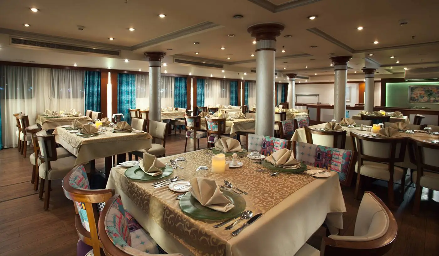 Restaurant dining aboard Acamar Nile Cruise