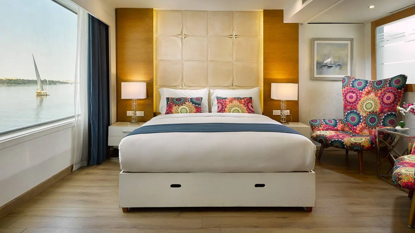 Suite cabin aboard Acamar Nile Cruise