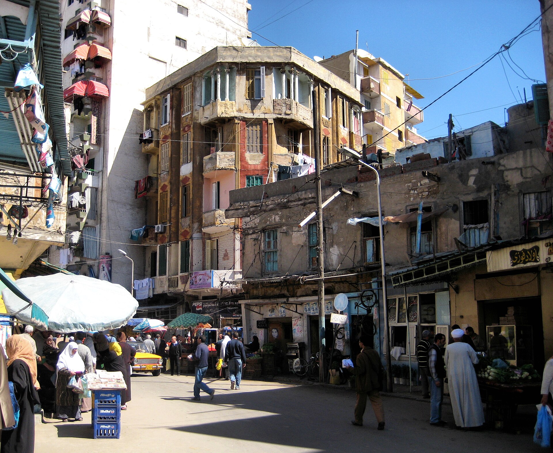 Anfushi quarter in central Alexandria near the old harbour