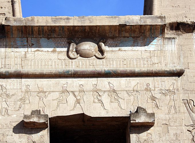 Temple of Horus at Edfu on a private 14 day Egypt tour with Cairo, Alexandria, Abu Simbel, Nile cruise and Hurghada