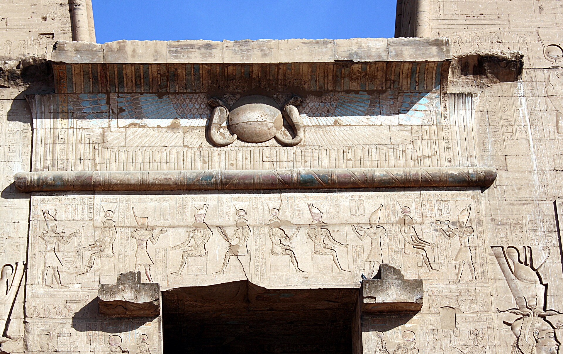 Temple of Horus at Edfu on a private 14 day Egypt tour with Cairo, Alexandria, Abu Simbel, Nile cruise and Hurghada