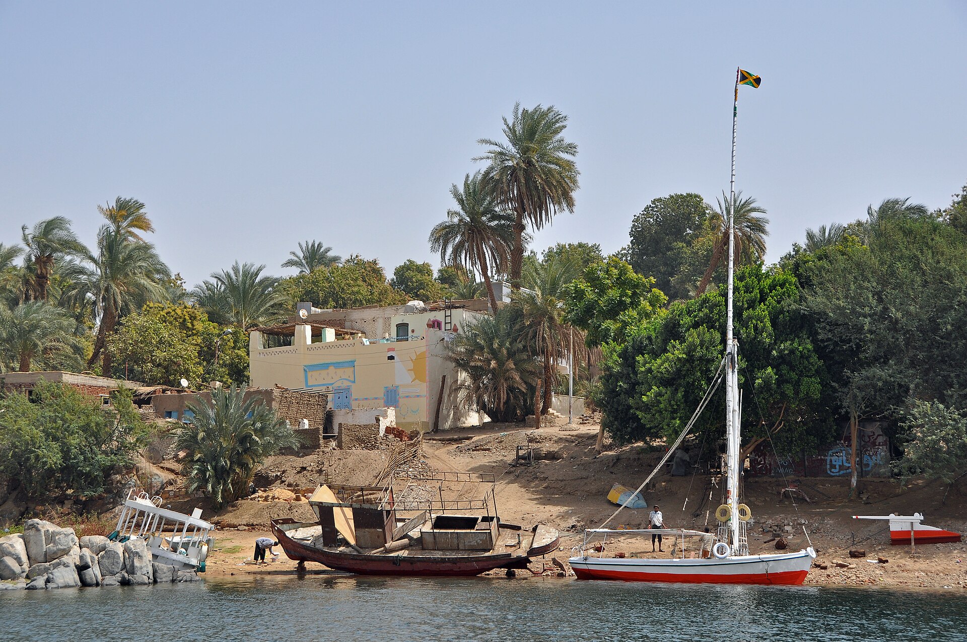 Elephantine Island and the Nile on a private 13 day Cairo Alexandria Nile cruise and Hurghada tour