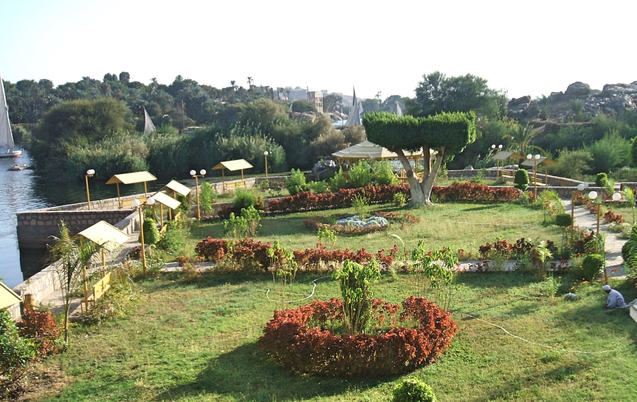 Kitchener's Island Botanical Garden on the Nile in Aswan