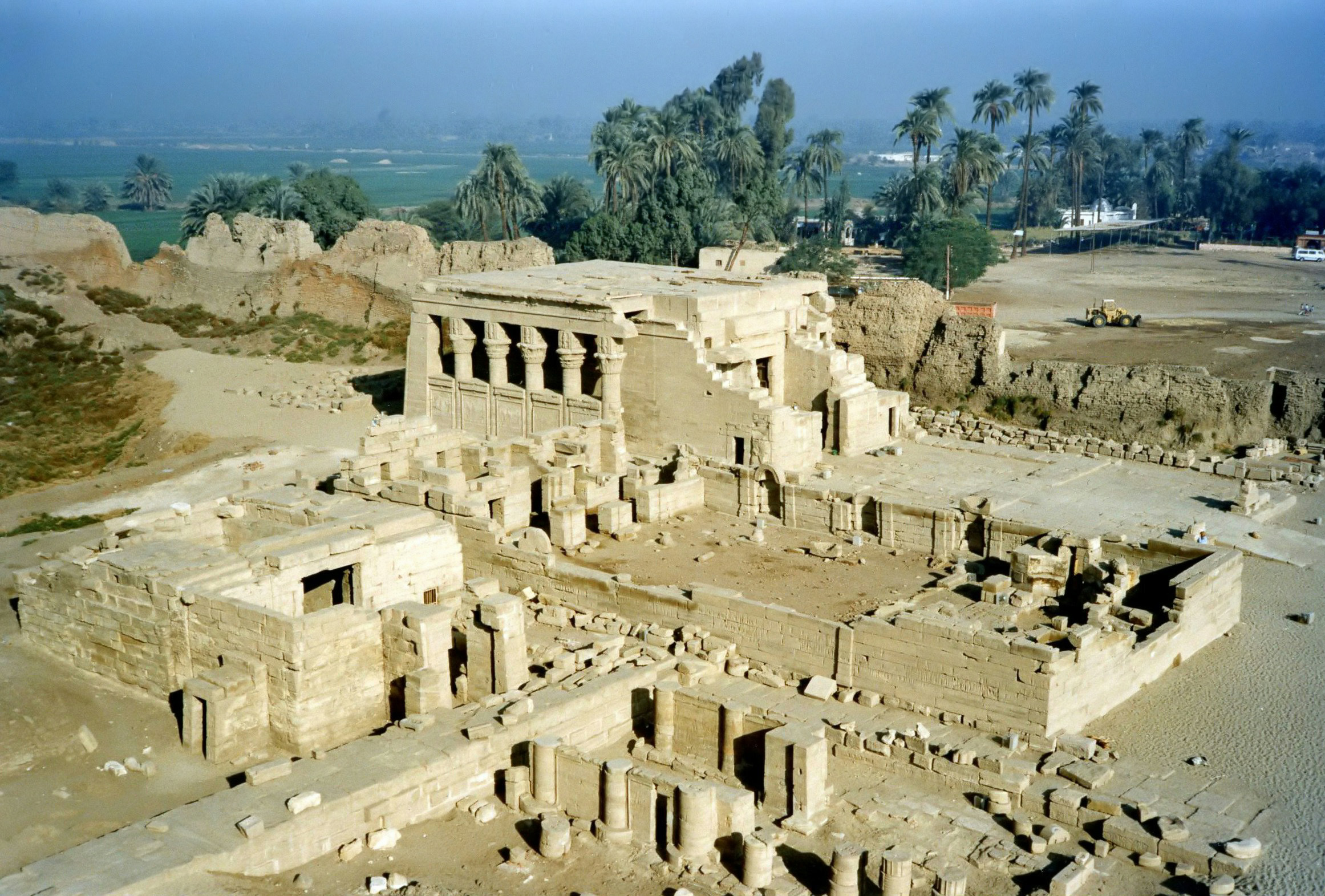 Dendera Temple of Hathor exterior and columns