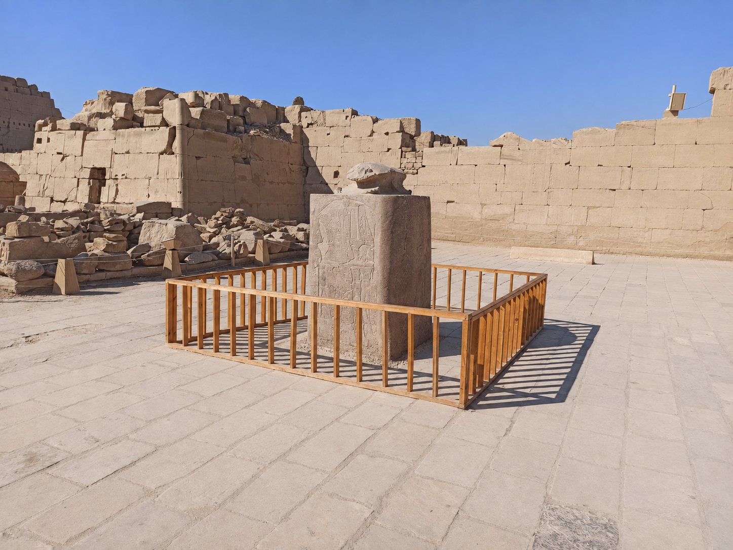Karnak Temple complex during the final Luxor morning