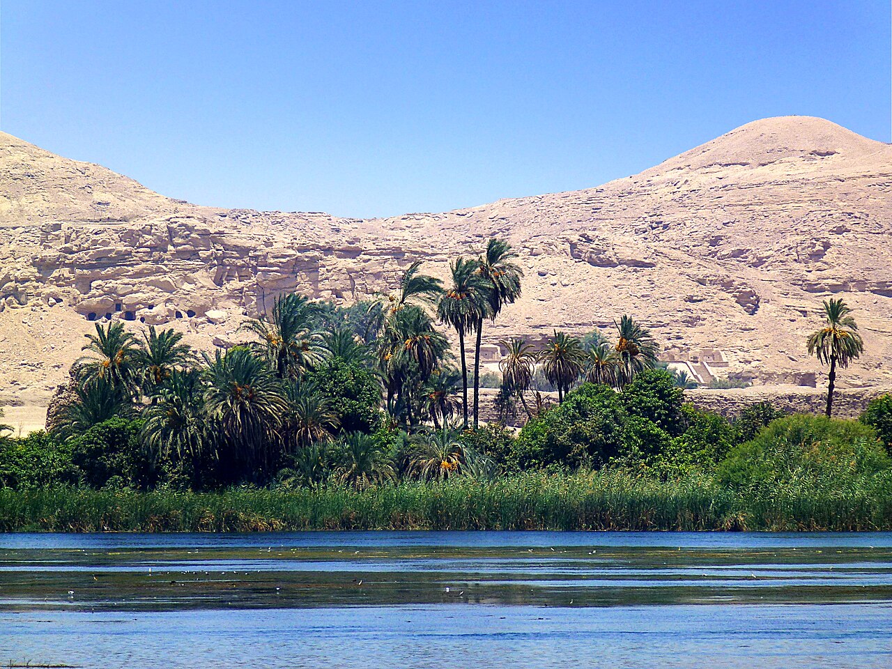 Rock-cut tombs at ancient El-Kab near Luxor
