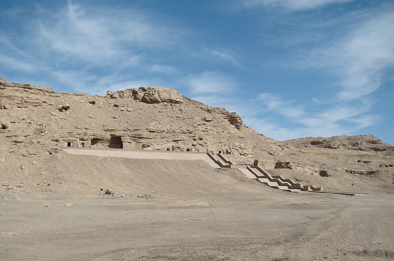 Entrance to a rock-cut tomb at El-Kab