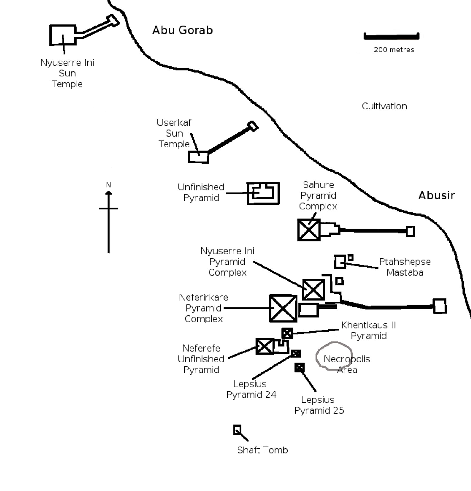 Map of Abusir and the Lake Mariout area west of Alexandria