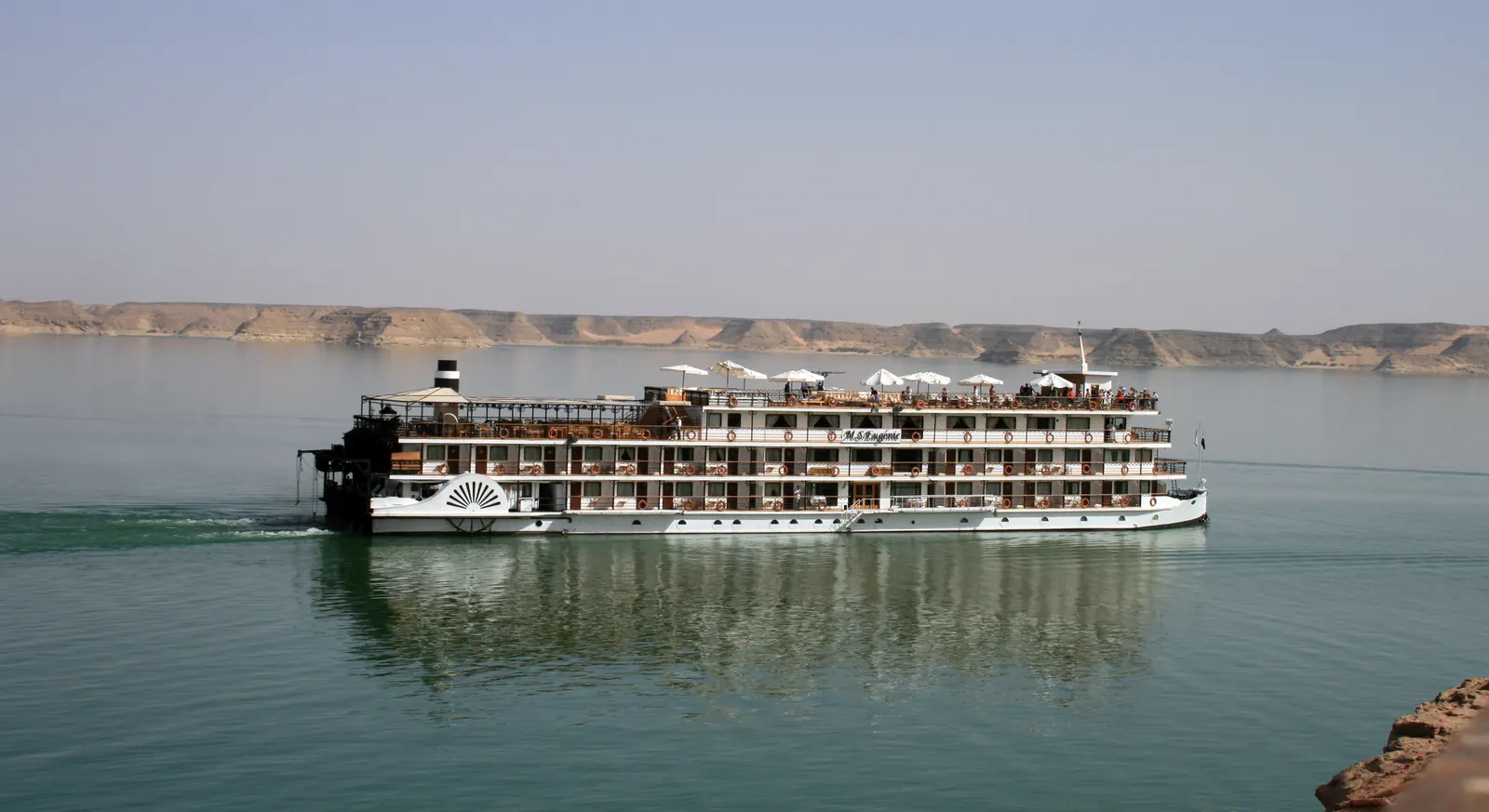 Representative Lake Nasser cruise scenery near Abu Simbel for M/S Eugenie page