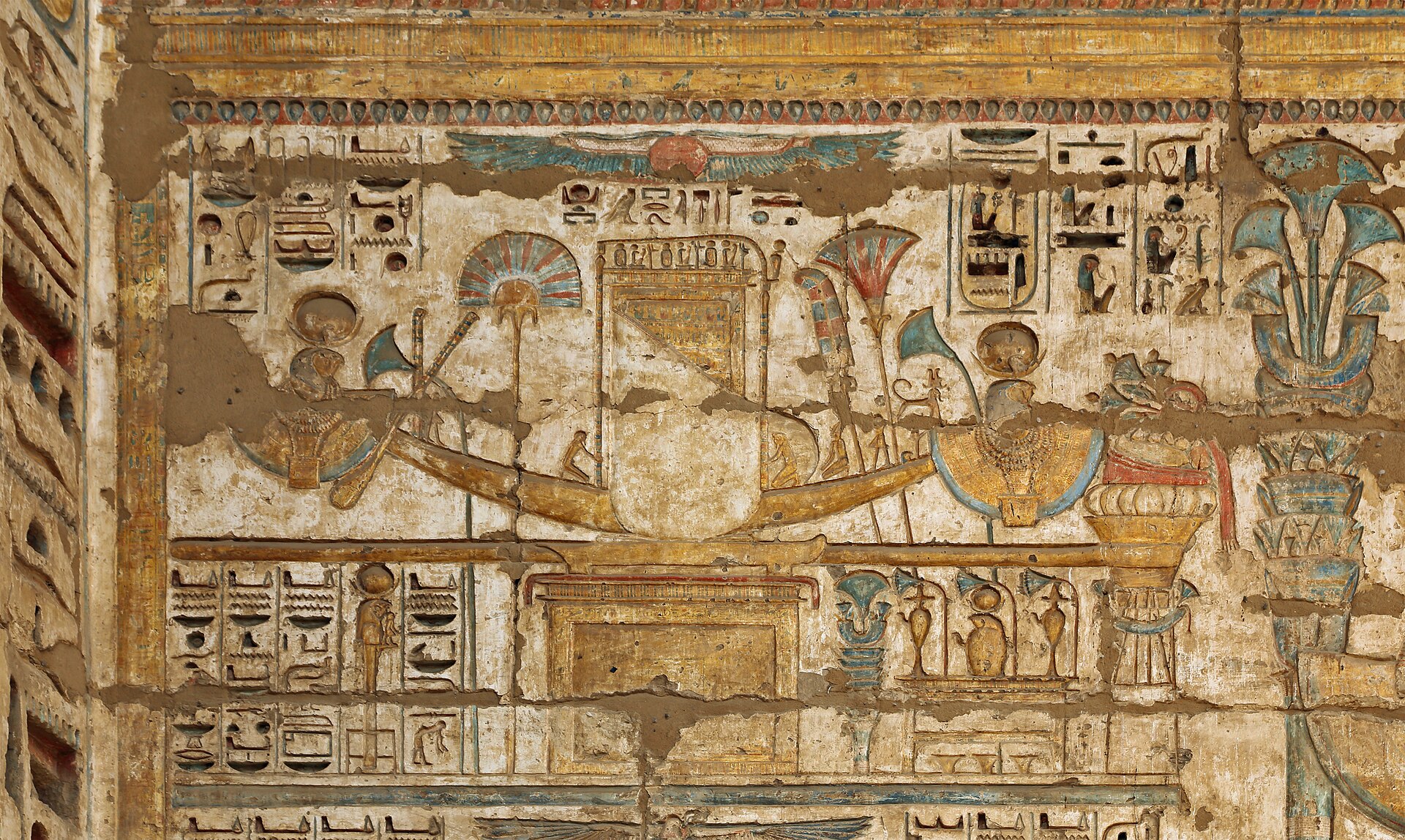 Relief detail at Medinet Habu temple near Luxor