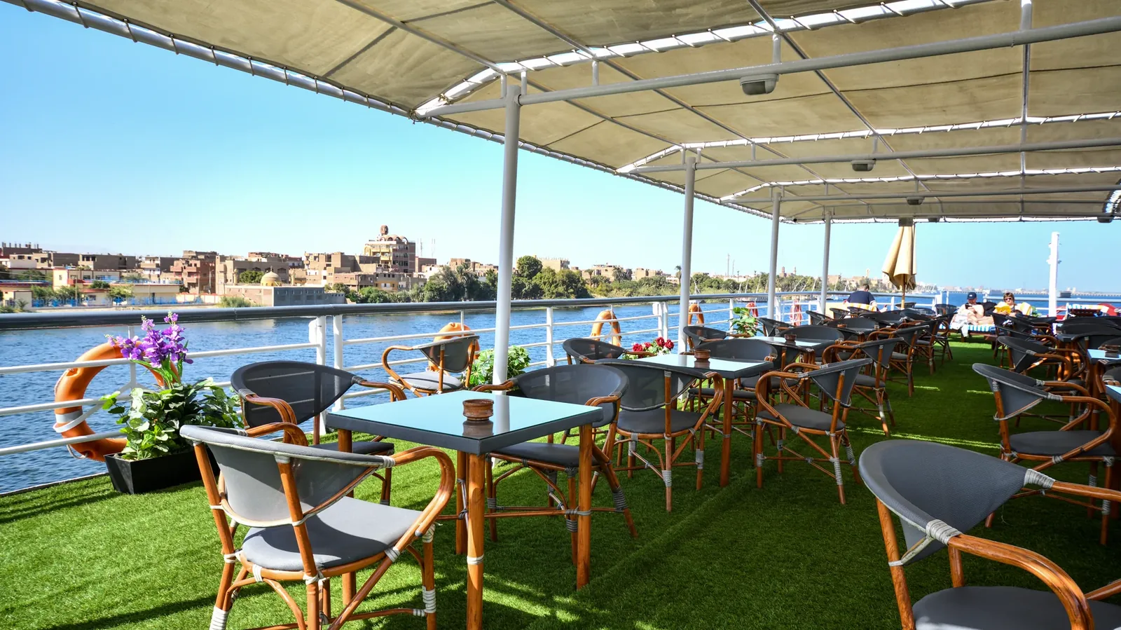Sun deck aboard M/S Nile Treasure on the Nile route