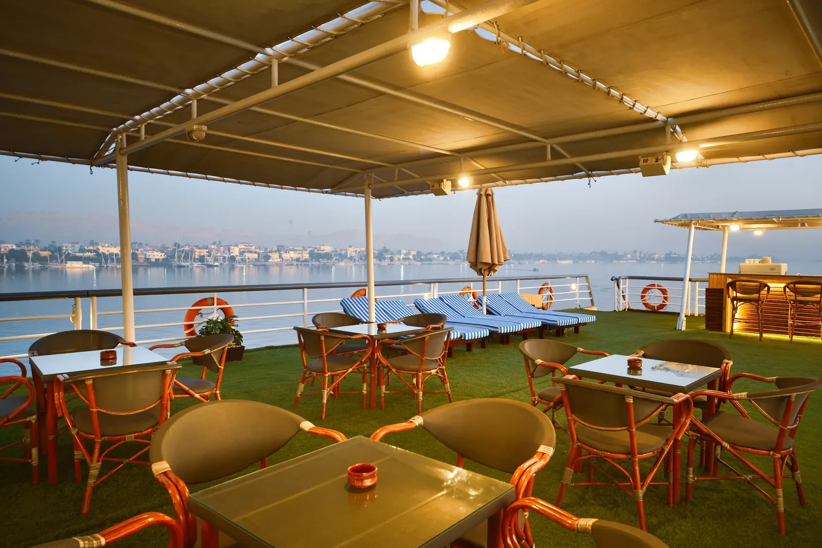 Seating on the M/S Nile Treasure sun deck