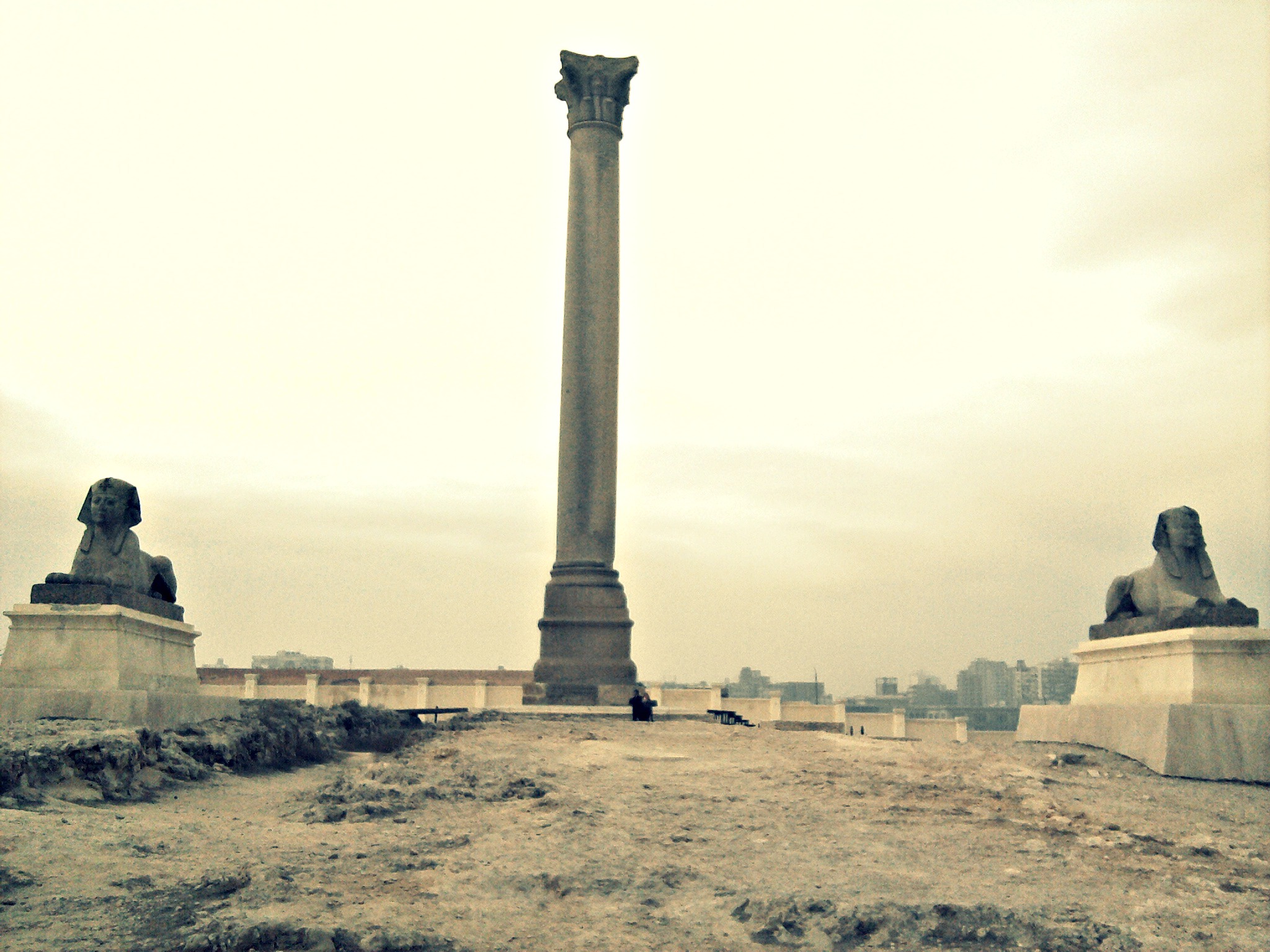 Pompey's Pillar at the Serapeum in Alexandria