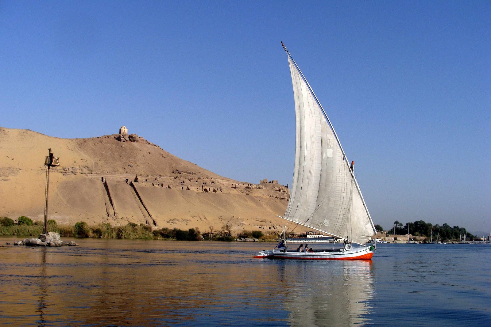 Qubbet el-Hawa west bank landscape near Aswan
