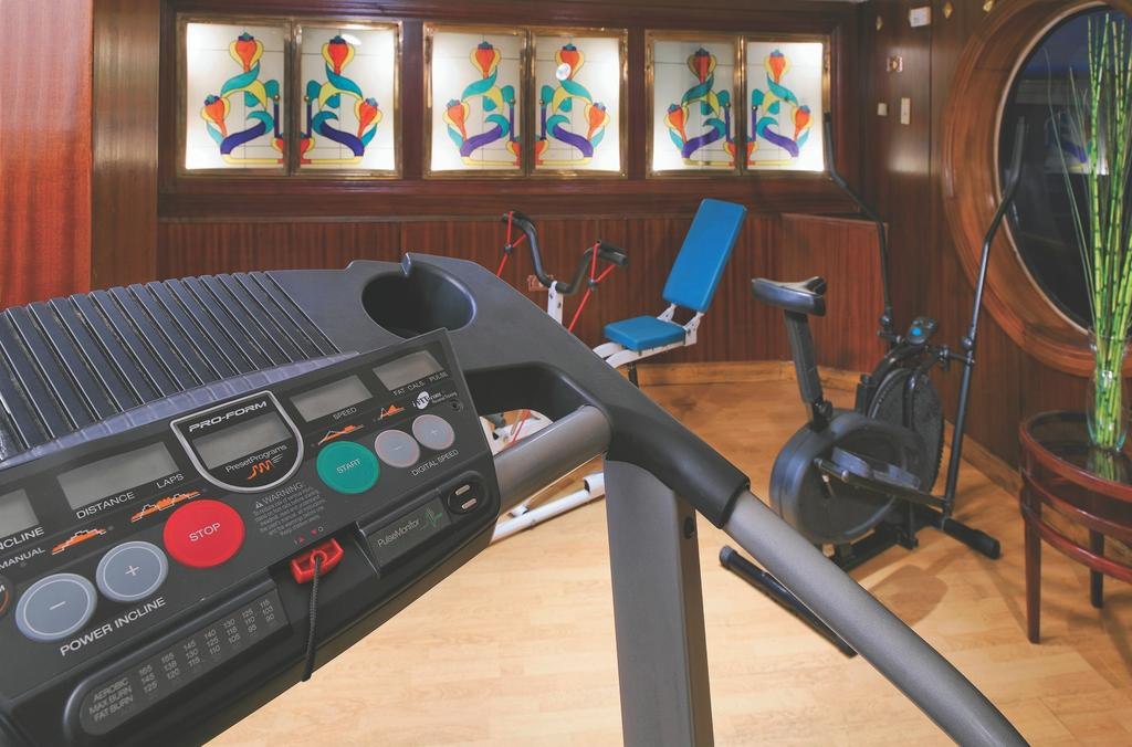 Fitness room aboard M/S Radamis II Nile Cruise