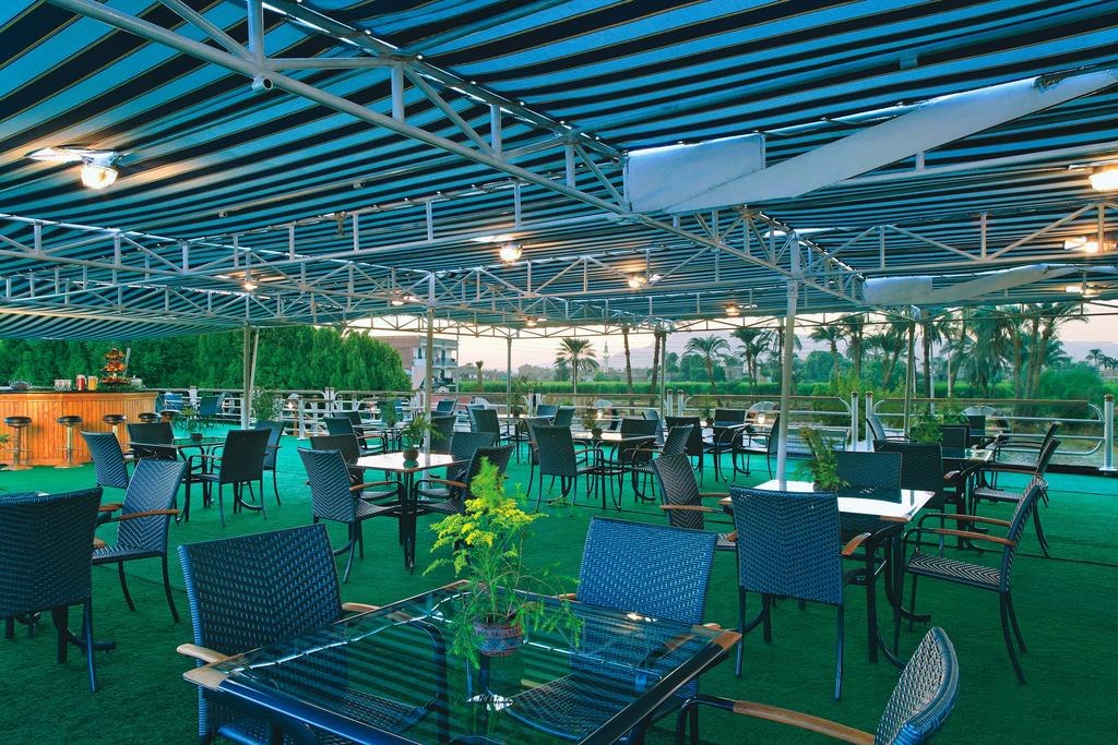 Sundeck seating aboard M/S Radamis II Nile Cruise