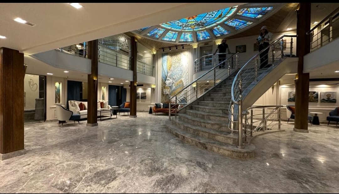 Guest cabin aboard the Royal Beau Rivage Nile cruise vessel