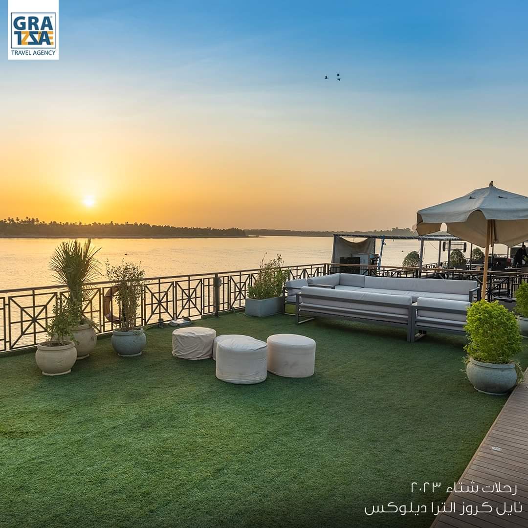 Sundeck seating aboard the Royal Beau Rivage Nile cruise vessel