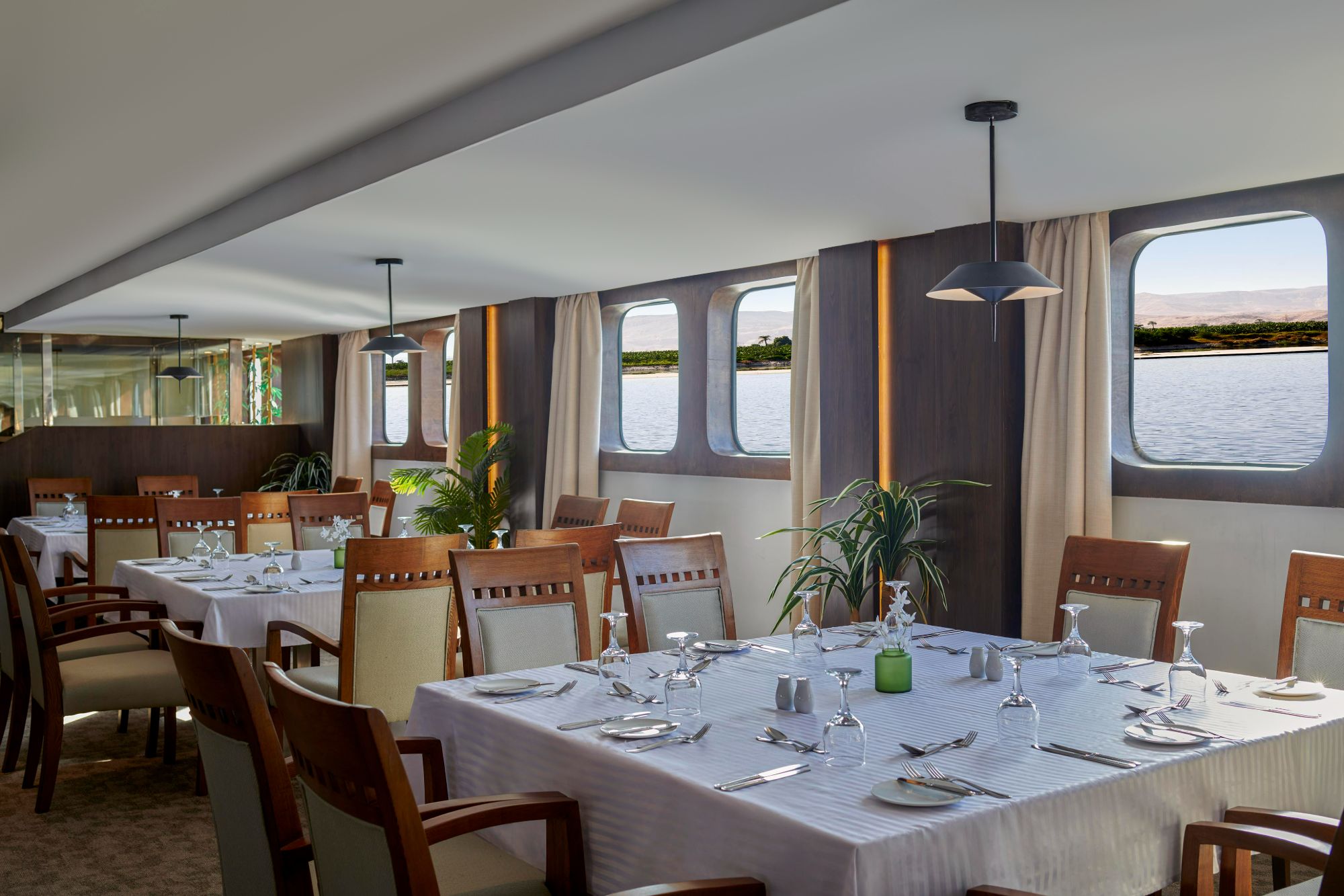 Lounge seating aboard Movenpick Royal Lily Nile Cruise