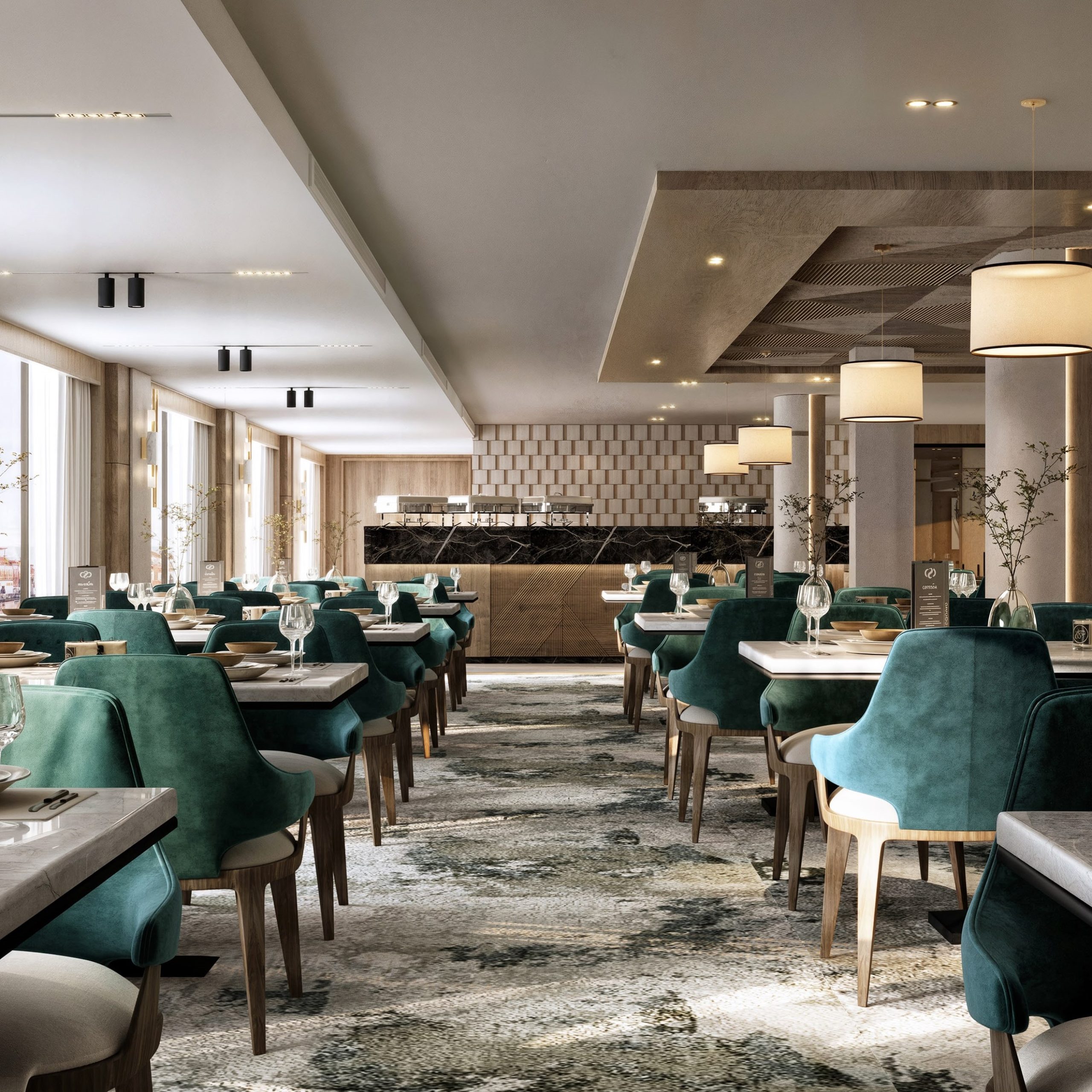Restaurant aboard the Royal Princess Amira Nile cruise vessel