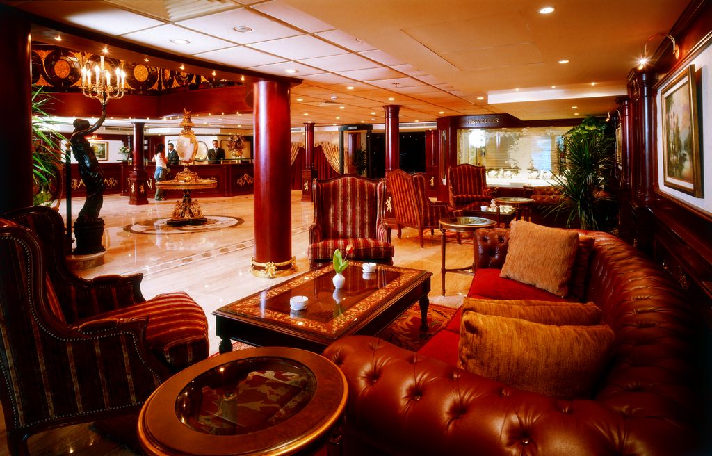 Lobby and guest lounge aboard Royal Princess Nile Cruise