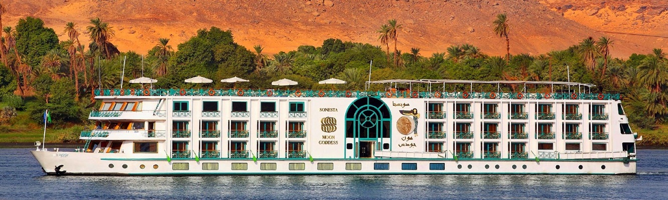 Sonesta Moon Goddess Nile Cruise sailing on the Nile