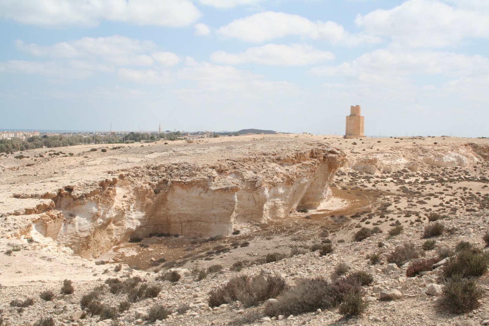 Taposiris Magna lighthouse structure near Lake Mariout